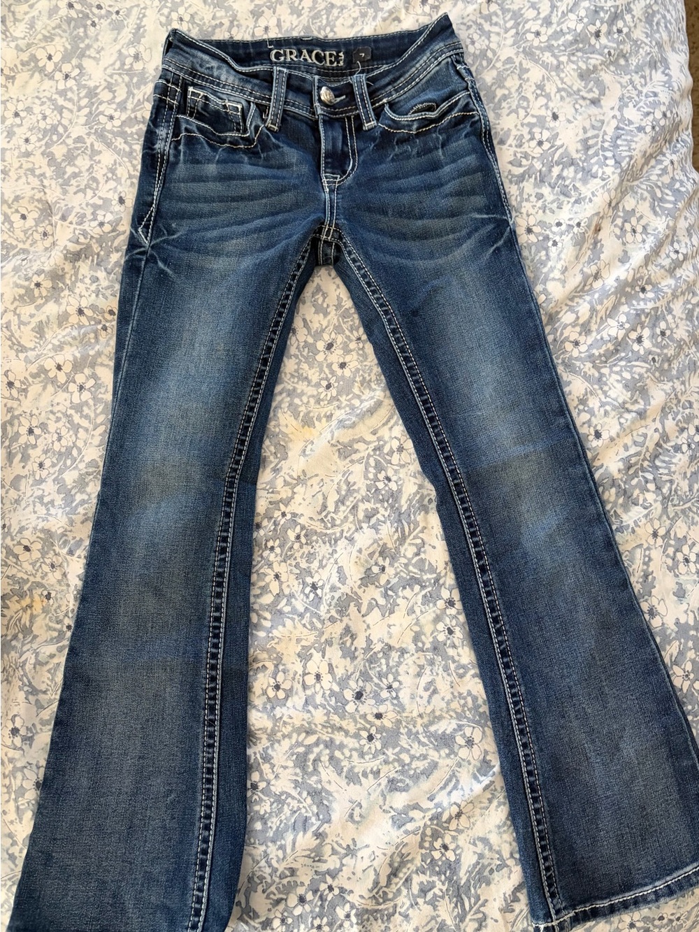 Grace Blue Kids Flared Jeans
